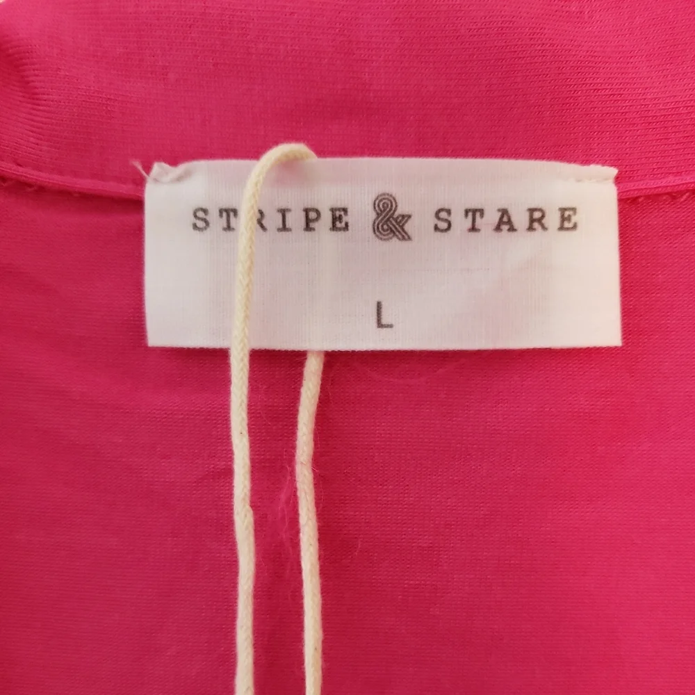 Stripe & Stare Women's 2 Piece Pink White Pajama Set Super Soft - Picture 11 of 11